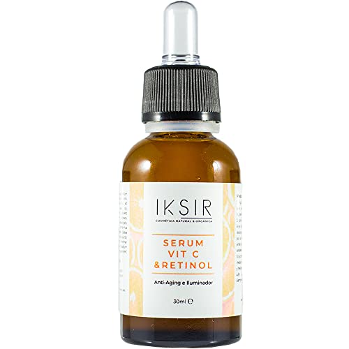 Sérum Facial con Vitamina C Y Retinol 100% Orgánico – 30ml - Serum Facial para Mujeres Y Hombres con Propiedades Antiarrugas, Antimanchas e Hidratante - Para Rostro Y Cuello.