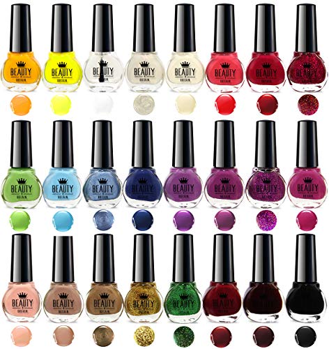 Set de 24 Esmalte de uñas 24 colores diferentes Botella moderna de 5 ml (set A)