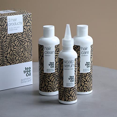 Set de cuidado para el cuero cabelludo Australian Bodycare | Con aceite de árbol del té 100% natural para el cuero cabelludo seco, con picazón y caspa | Contiene Sérum, Champú, Acondicionador