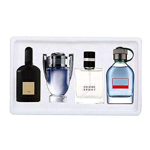 Set de Eau de Toilette para hombre, 25ml x 4PCS, portátil, para hombre, con fragancia, juego de perfume de colonia, perfume de larga duración, regalo para esposo, padre, novio