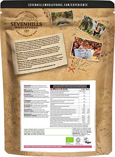 Sevenhills Wholefoods Bio Moringa Oleifera en polvo 500g