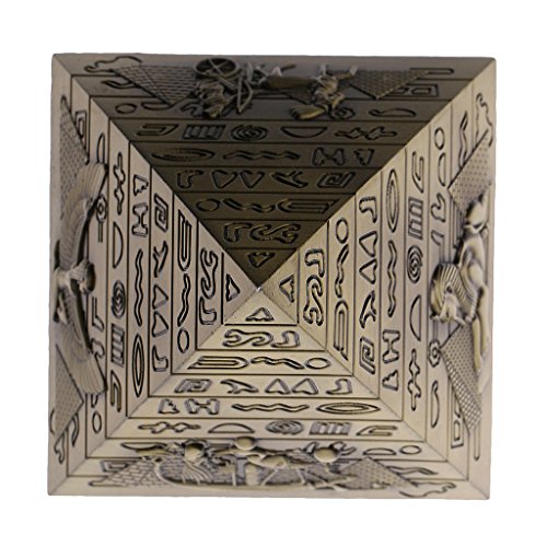 Sharplace Ornamento de Modelo Pirámide Decoración de Metal Color Bronce/Cobre/Gris - Bronce, 10 x 10cm