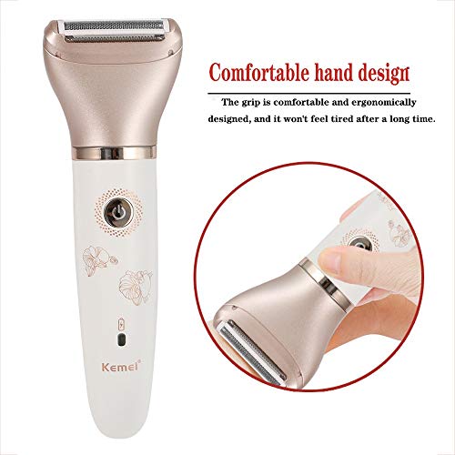 Shaver-F Depiladora Femenina Intima, Depiladora Eléctrica Inalámbrica 4 Accesorios, Uso Seco y Mojado, Zona del Bikini