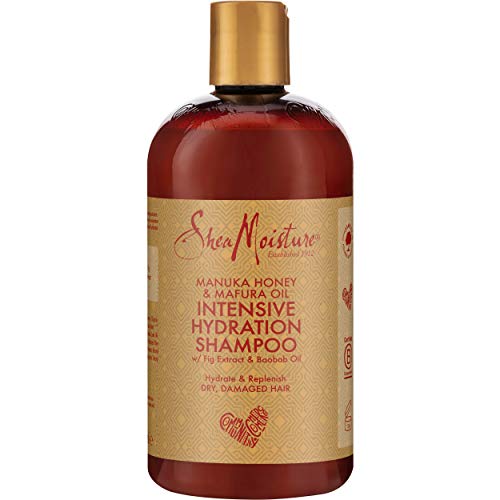 Shea Moisture Manuka Honey & Mafura Oil Champú de hidratación intensiva con extracto de higo y aceite de baobab, para hidratar y reponer el cabello seco, dañado 384 ml