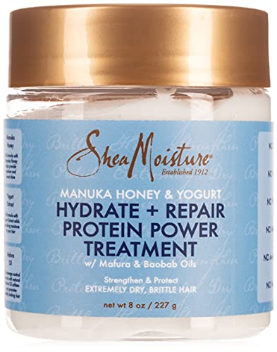 Shea Moisture Manuka Miel y Yogur Hidrata Plus Reparación Proteína Power, 8 oz