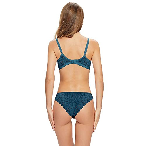 SHKEINI Conjuntos de Lencería Sexy Lingerie Sujetador y Braga de Encaje Push up Bra con Aros sin Relleno Cómoda Ropa Interior Tirante Ajustable