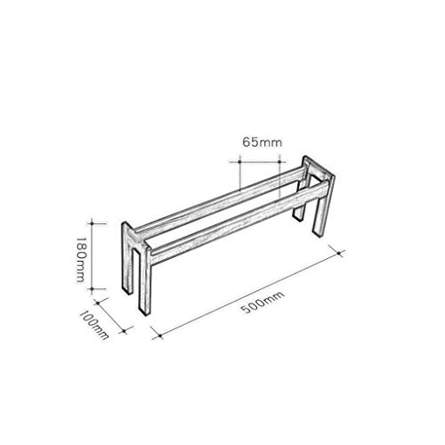 Shoe bench Marco único y Exclusivo para Deslizadores de Madera Maciza, Estante Simple para Zapatos pequeños de Madera Maciza, 50 cm de Largo, Muebles pequeños para Ahorrar Espacio (Color : B)