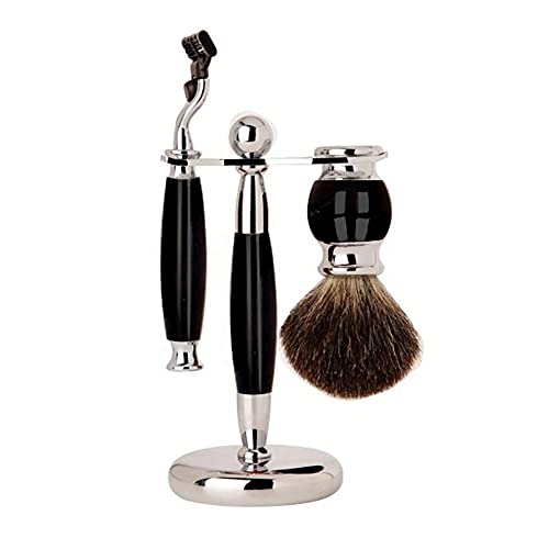 SHUBIAO-wwcha Set de afeitadora de barba for hombre,maquinilla de afeitar manual profesional,for hombres,incluyendo maquinilla de afeitar de doble cara,acero inoxidable,cepillo de afeitado for el cabe