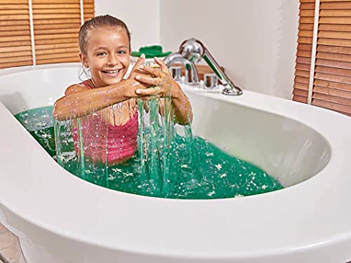 Simba Glibbi Galaxy 105953492 - Juguete para bañera, Convierte el Agua en Slime galáctico, 150 g, con 10 Estrellas Que Brillan en la Oscuridad, diversión en el baño, a Partir de 3 años