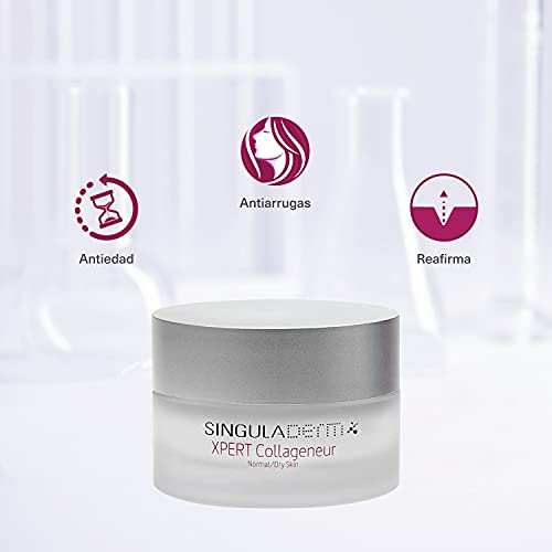 Singuladerm - XPERT Collageneur - Crema reafirmante intensiva - Disminuye arrugas - Aumenta colágeno - Día y noche - Piel normal / seca - 50ml