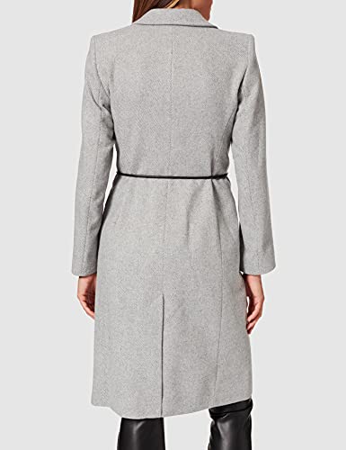 Sisley 2BOY5K447 Wool Blend Coat, Grey 901, 42 para Mujer