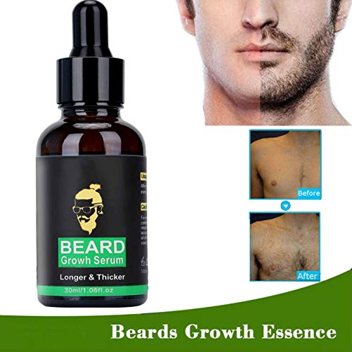 Sivvenny Kit Crecimiento de Barba, Rodillo Derma + Aceite de Suero para Crecimiento Barba, Kit Cuidado Barba Estimular Crecimiento De Vello Facial Perfecto Para Hombres Padre Novio