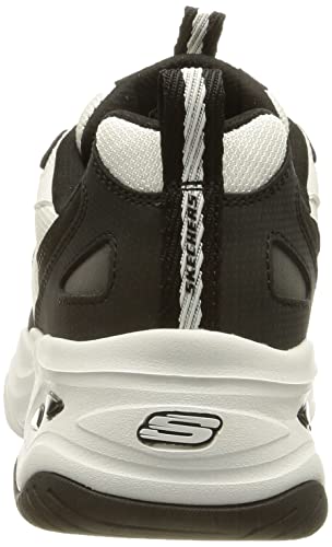 Skechers D'Lites 4.0 Fresh Diva, Zapatillas Mujer, Black White, 39 EU