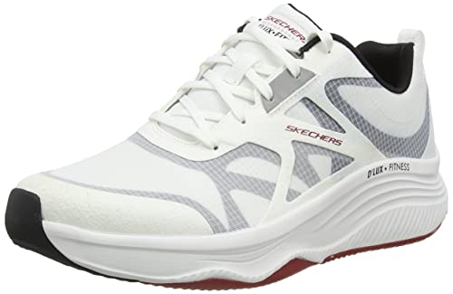 Skechers D'LUX Fitness, Zapatillas Hombre, White, 44 EU