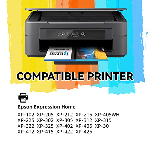 Skydo 18XL Compatible para Epson 18 XL Cartuchos de Tinta con Epson Expression Home XP-322 XP-202 XP-205 XP-212 XP-215 XP-225 XP-302 XP-305 XP-312 XP-315 XP-402 XP-405 XP-412 XP-415