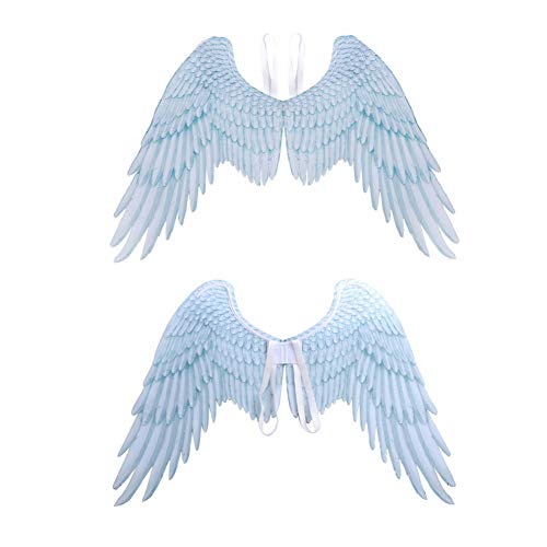 Smilikee Tela no tejida 3D Alas de ángel Fiesta temática de Halloween Cosplay Accesorios de disfraces para adultos Hombres Mujeres