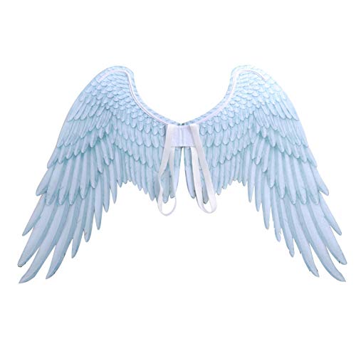 Smilikee Tela no tejida 3D Alas de ángel Fiesta temática de Halloween Cosplay Accesorios de disfraces para adultos Hombres Mujeres