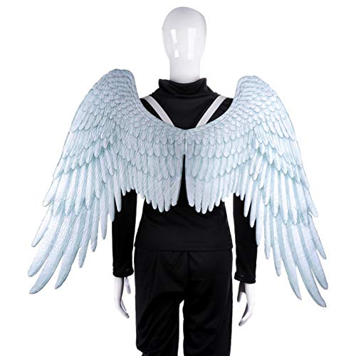 Smilikee Tela no tejida 3D Alas de ángel Fiesta temática de Halloween Cosplay Accesorios de disfraces para adultos Hombres Mujeres