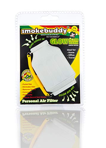 Smoke Buddy - Purificador de aire personal y difusor de olor para niños, brilla en la oscuridad, color blanco