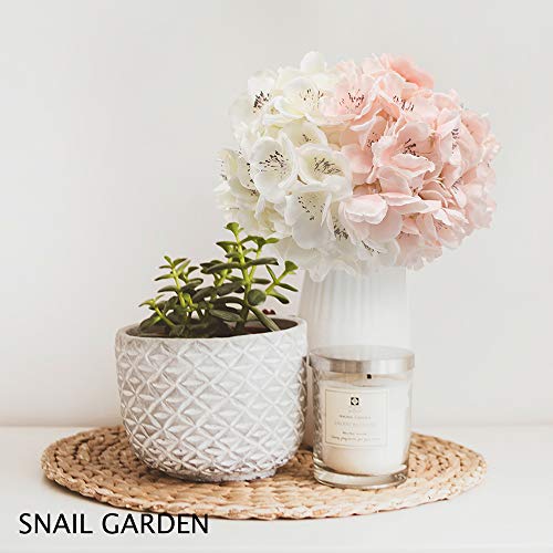 SnailGarden Flor de Hortensia Artificial,2 Racimos 24 Flores Falsas Individuales Realistas,Ramo de Flores de Seda para Boda Nupcial,Fiesta en Casa,Festival,Arreglos Florales,Decoración