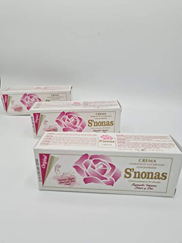 S'NONAS crema hidratante manos y pies con glicerina. 3 unidades de 75 ml.