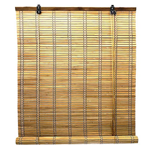 Solagua Estor de Bambú Persiana Enrollable de Madera Cortina de Bamboo 14 Medidas a Disposición (150 x 175 cm, Roble)