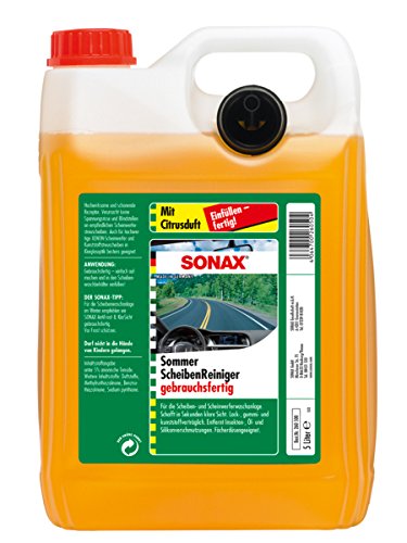 SONAX 8 unidades 02605000 limpiador de cristales listo para usar, concentrado cítrico, 5 L
