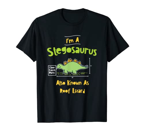 Soy un estegosaurio también conocido como lagarto de techo Me encanta comer Camiseta