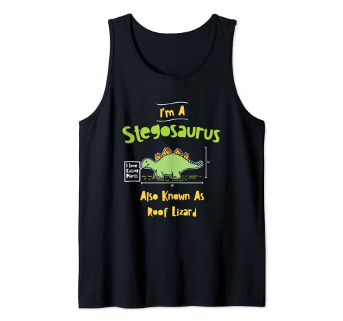 Soy un estegosaurio también conocido como lagarto de techo Me encanta comer Camiseta sin Mangas