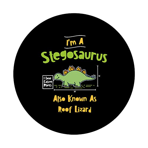 Soy un estegosaurio también conocido como lagarto de techo Me encanta comer PopSockets PopGrip Intercambiable