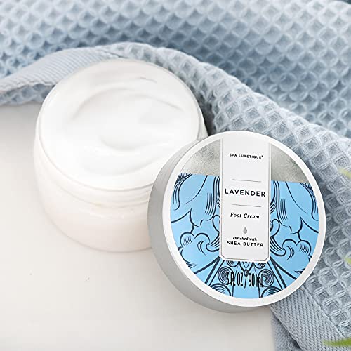 Spa Luxetique Crema de Pies,Loción de Pies de Manteca de Karité, Crema Reparadora de Pies, Crema Hidratante para Pies secos y Agrietados, Regalos Originales para Mujer, Set de Regalo con 3 Piezas