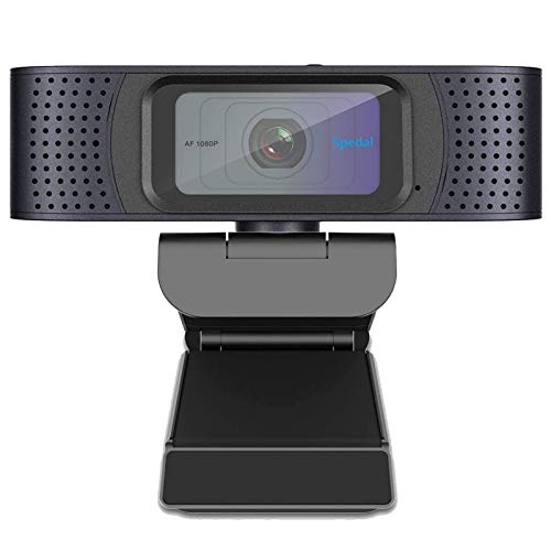 Spedal Webcam HD Pro 1080P Streaming Cámara Web Autoenfoque y Micrófono Webcam USB para Skype Youtube Vídeo Radiodifusión Compatible con Windows, Mac