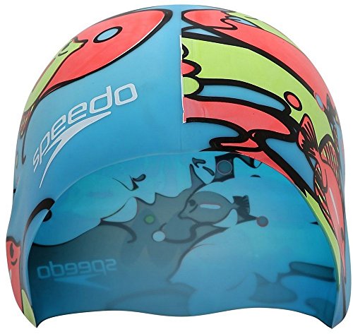 Speedo Slogan Prt Cap Ju Gorro de Natación, Tropical, Talla Única, surtido: modelos aleatorios