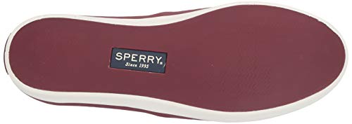 SPERRY Women's Seaside Perf Varsity Sneaker, Wine, 6 M US