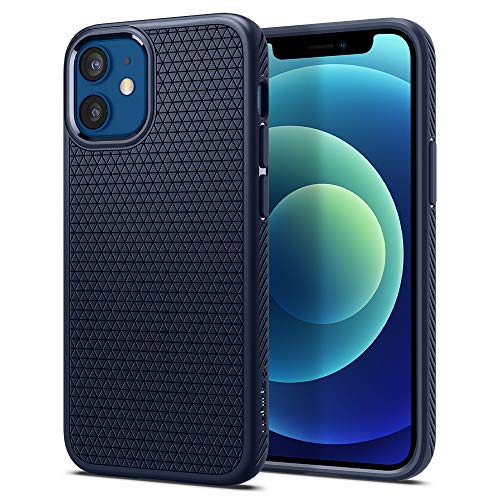 Spigen Funda Liquid Air Compatible con iPhone 12 Mini - Azul Marino