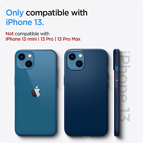 Spigen Funda Thin Fit Compatible con iPhone 13 - Azul Marino