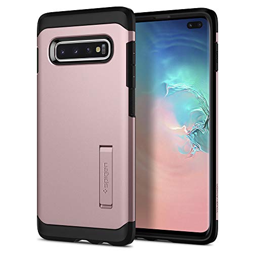 Spigen Funda Tough Armor Compatible con Samsung Galaxy S10 Plus - Oro Rosa