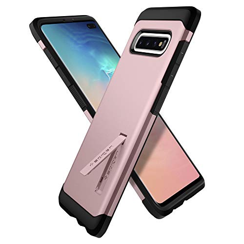 Spigen Funda Tough Armor Compatible con Samsung Galaxy S10 Plus - Oro Rosa