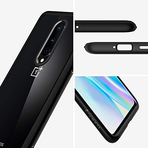 Spigen Funda Ultra Hybrid Compatible con Oneplus 8 (2020), Tecnología de cojín de Aire y protección híbrida de la caída - Negro