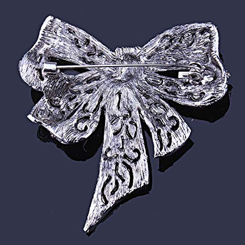 Sprießen Broche De Diamantes De ImitacióN para Damas Vintage, Broche Negro Broche De Broche, JoyeríA De Moda, Accesorios De Vestir, Estilo Elegante como Regalo para Mujer