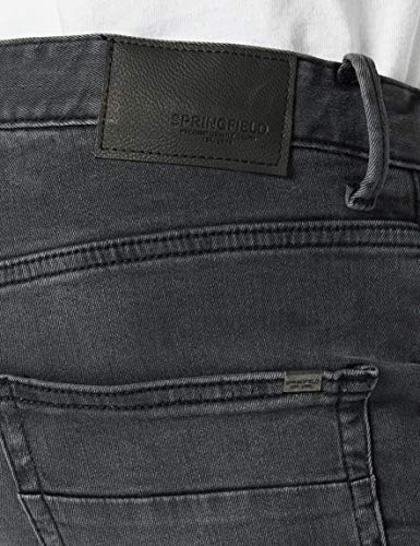 Springfield 1758551 Jeans, Negro, 26 Mens