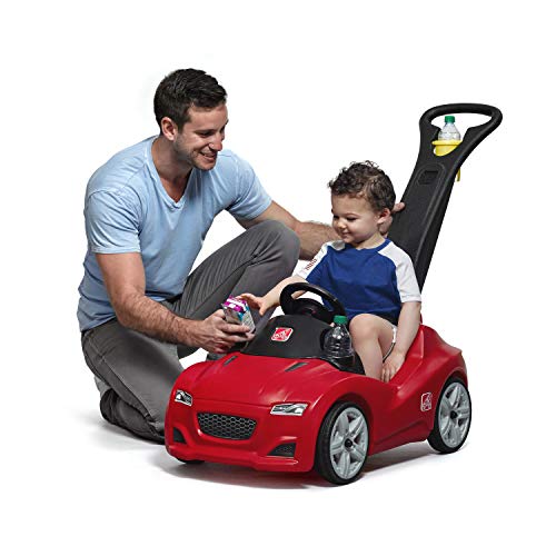 Step2 Whisper Ride Coche para niños en Rosso | Carro Infantil con Barra de Empuje | Vehículo para niños / Juguete a Partir de 1.5 años