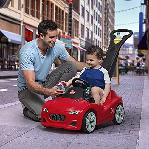 Step2 Whisper Ride Coche para niños en Rosso | Carro Infantil con Barra de Empuje | Vehículo para niños / Juguete a Partir de 1.5 años