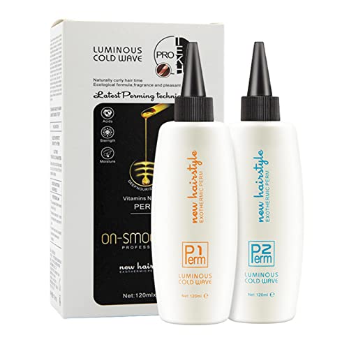 Storaffy Solución Permanente para el Cabello, Kit de Permanente para Mujeres, sin Fragancia, Suave e inofensivo, Kit de Permanente para el hogar para peluquería, Kit de Peinado para Hombres, Mujeres