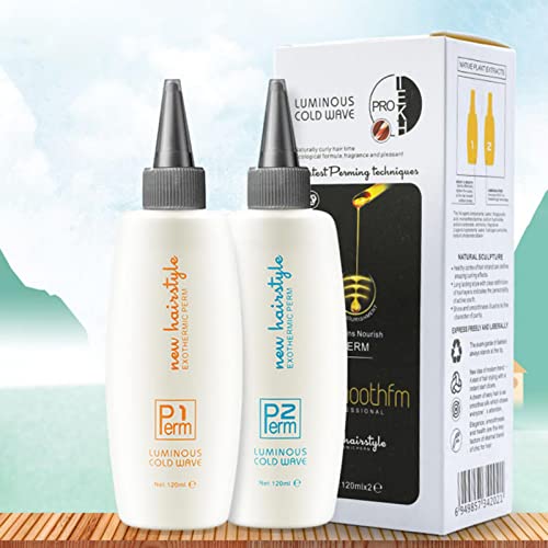 Storaffy Solución Permanente para el Cabello, Kit de Permanente para Mujeres, sin Fragancia, Suave e inofensivo, Kit de Permanente para el hogar para peluquería, Kit de Peinado para Hombres, Mujeres