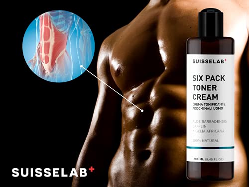 Suisse Lab - CREMA ABDOMINAL HOMBRE - Crema Adelgazante Vientre y Caderas Termogénica Quemagrasas - Tratamiento Intensivo - 100% Natural - 200ml