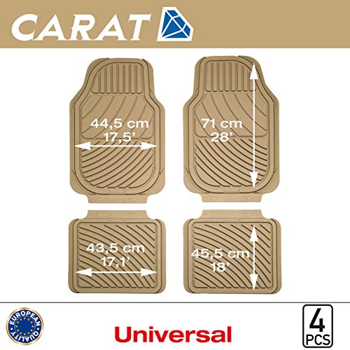 SUMEX Carat10 - Alfombra Goma Universal Carat Beige, 4 Piezas