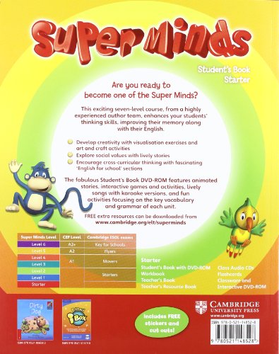 Super Minds Starter Student's Book with DVD-ROM - 9780521148528