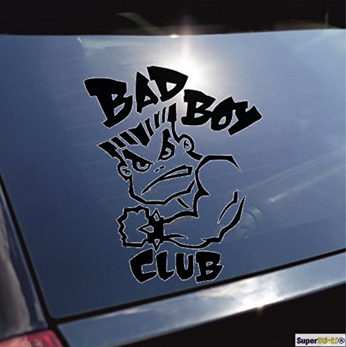 SUPERSTICKI Bad Boy Club - Pegatina para coche, aprox. 20 cm, lámina de alto rendimiento para todas las superficies lisas