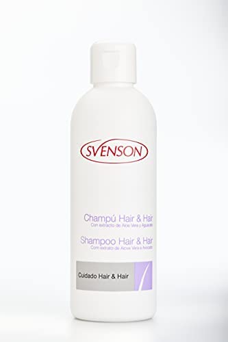 Svenson | Champú Hair & Hair | Aporta Hidratación Al Cabello | Para Pelucas Naturales O Sintéticas | Activos Naturales Con Extracto De Aguacate, Aloe Vera, Avena Y Cítricos, Blanco, 200 Mililitro